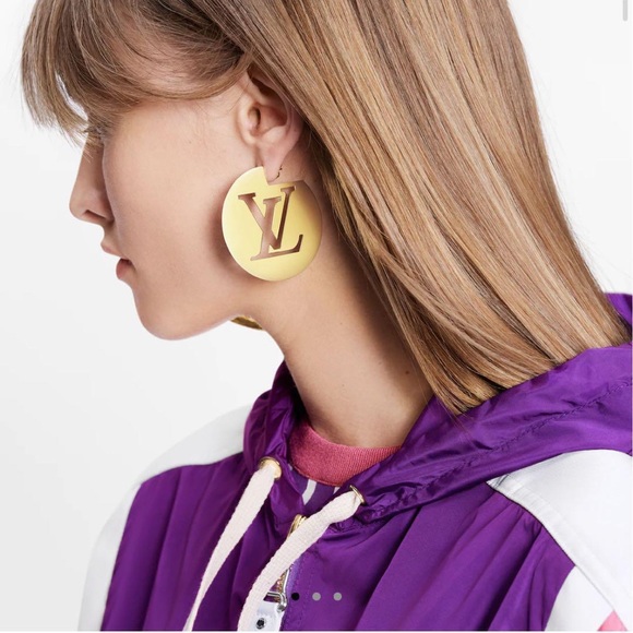 Louis Vuitton Bookle Dreille Perfect Match Gold Silver Hoop Earrings Never worn - Picture 3 of 5